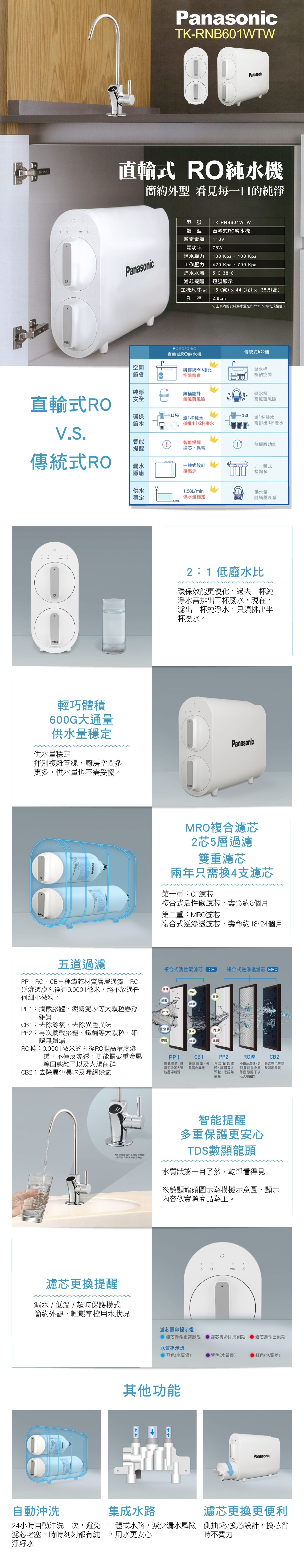 Panasonic 直輸式RO純水機